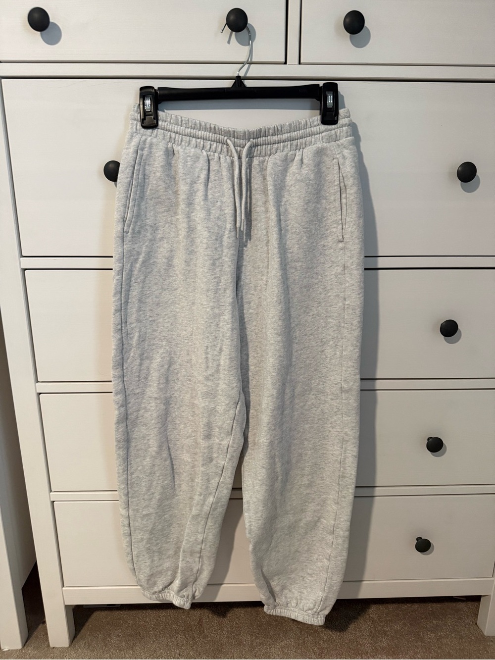 Women’s  Light Gray Fleece Sweatpants - Comfortable Casual Wear